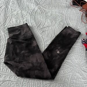 Lululemon Diamond Dye Pitch Grey Graphite Grey Wunder Train 25”